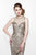 Primavera Couture - Illusion Long Beaded Dress 1736 in Nude