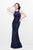 Primavera Couture - Illusion Long Beaded Dress 1736 in Blue