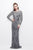 Primavera Couture - Sparkling Long Sleeves Beaded Long Dress  1737 in Gray