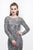 Primavera Couture - Sparkling Long Sleeves Beaded Long Dress  1737 in Gray