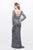 Primavera Couture - Sparkling Long Sleeves Beaded Long Dress  1737 in Gray
