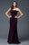 Colors Dress - 1740 Classic Straight-Across Faille Gown in Purple