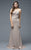 Colors Dress - 1740 Classic Straight-Across Faille Gown in Brown