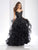 Clarisse - 3501 Beaded Sweetheart Ruffled Ballgown in Black