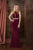 Colors Dress - 1741 Halter Neck Sheath Dress in Red