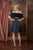 Colors Dress - 1746 Two Piece Laced A-line Dress in Black