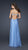 La Femme - Bead Embellished V-neck Chiffon A-line Dress 17472 In Blue