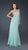 La Femme - Bead Embellished V-neck Chiffon A-line Dress 17472 In Green