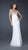 La Femme - Bead Embellished V-neck Chiffon A-line Dress 17472 In White