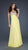 La Femme - Bead Embellished V-neck Chiffon A-line Dress 17472 In Yellow