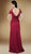 Rina Di Montella - RD1748 Cold Shouder Stretch English Net Gown  in Red