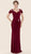 Rina Di Montella - RD1748 Cold Shouder Stretch English Net Gown  in Red
