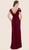 Rina Di Montella - RD1748 Cold Shouder Stretch English Net Gown  in Red