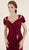 Rina Di Montella - RD1748 Cold Shouder Stretch English Net Gown  in Red