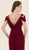 Rina Di Montella - RD1748 Cold Shouder Stretch English Net Gown  in Red