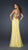 La Femme - Ethereal Strapless Sweetheart Chiffon Empire Gown 17499 In Yellow