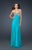 La Femme - Ethereal Strapless Sweetheart Chiffon Empire Gown 17499 In Green