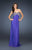 La Femme - Ethereal Strapless Sweetheart Chiffon Empire Gown 17499 In Purple