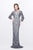 Primavera Couture - Long Fitted Sequined Dress  1749 in Gray