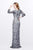 Primavera Couture - Long Fitted Sequined Dress  1749 in Gray