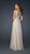 La Femme - Sequined V-Neck Chiffon A-line Gown 17514 In Neutral