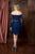 Colors Dress - 1751 Lace Off Shoulder Cocktail Dress in Blue