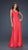 La Femme - Statuesque Ruched Sweetheart Chiffon Empire Gown 17521 In Red