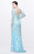 Primavera Couture - Long Sleeves Beaded Long Dress 1753 in Blue