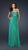 La Femme - Tucked Sweetheart with Cutouts Chiffon A-Line Gown 17546 In Green