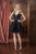 Colors Dress - 1760 Encrusted V-Neck Cocktail Dress, Black