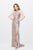 Primavera Couture - Halter Long Dress with Slit 1762 in Nude