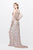 Primavera Couture - Halter Long Dress with Slit 1762 in Nude