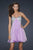 La Femme - Strapless Sequined Sweetheart Mini Party  Dress 17649 In Purple and Silver