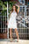 Colors Dress - 1764 Embellished Halter Fringe Cocktail Dress, White