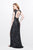 Primavera Couture - Jewel Sequined Long Dress with Slit 1765 in Black