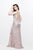 Primavera Couture - Jewel Sequined Long Dress with Slit 1765 in Nude