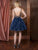 Colors Dress - 1765 Plunging V-Neck Cocktail Dress, Blue