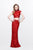 Primavera Couture - Two Piece Sequined Long Dress 1766 in Red