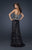 La Femme - 17669 Lavishly Beaded Strapless Evening Gown In Black