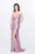 Primavera Couture - Glittering Sequined High Illusion Sheath Gown 1767 in Pink