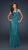 La Femme - Brilliant Sequined One-Shoulder Sheath Empire Gown 17697 In Green