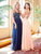 Clarisse - 3549 Beaded Halter A-line Dress in Blue and Pink