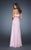 La Femme - 17712 Strapless Empire A-Line Evening Dress in Pink