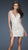 La Femme - Scalloped Lace V-Neck Sheath Cocktail Dress 17728 In White and Neutral