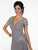 Christina Wu Elegance - Pleated Bodice V Neckline Surplice Gown 17735 In Gray