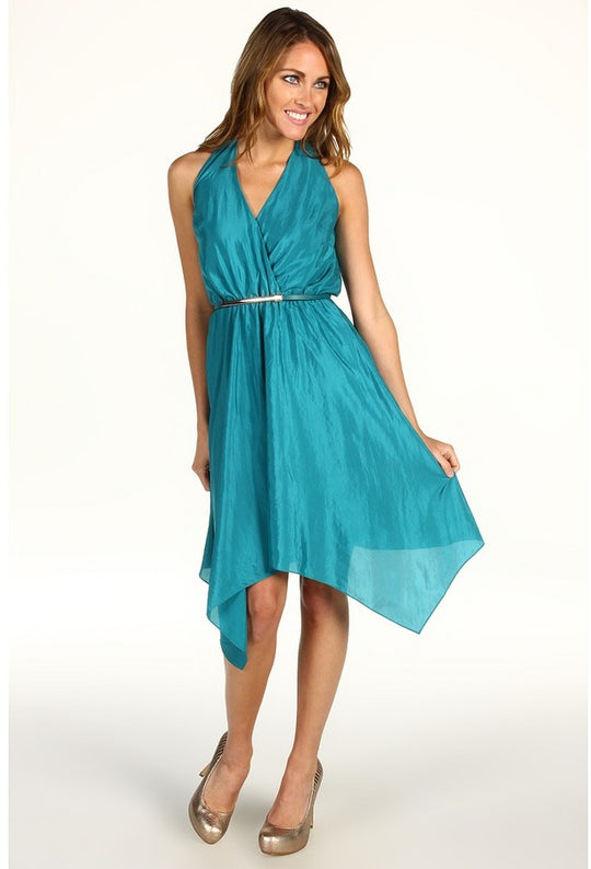 Vince Camuto - Halter Handkerchief Dress VC2A1389 in Blue