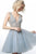 Jovani - 1774 Embellished Bodice Sleeveless Cocktail Dress In Gray and Silver