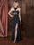 Colors Dress - 1775 Halter Neck Scuba Sheath Dress in Black