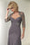 Christina Wu Elegance - 17784 Brooch Ornate Pleated Interweave Gown in Gray