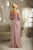 Christina Wu Elegance - 17818 Beaded Illusion Bateau Chiffon Dress in Pink